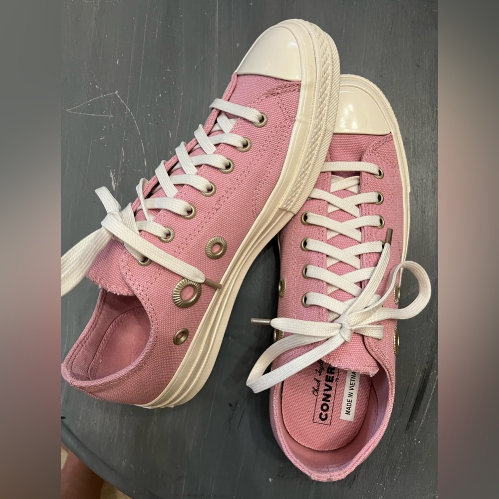 Converse Chuck 70 Metal Rings Pink Canvas Sneakers - Picture 7 of 7